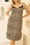 Leopard pattern viscose fabric nightgown - 6