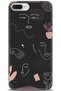 Case for iPhone 7 Plus Hd Printed Case - Black Silhouette + Full Screen Protector
