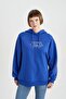 Oversize Fit Hooded Thick Sweatshirt B4062ax23au - 4