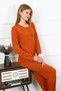 Women's Combed Cotton Long Sleeve Placket Pajama Suit 4176 - 3