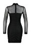 Siyah Bodycone/Vücudu Saran Kısa / Mini Örme Tül Elbise TPRAW24EL00029 - 8