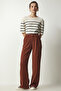Women's Tile Pleated Woven Trousers UB00188