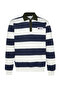 Lacivert Regular/Normal Kesim Polo Yaka Çizgili İçi Polar/Sıcak Tutan Sweatshirt TMNAW24SW00240 - 7