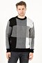 80400 Square Patterned Sweater