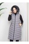 KMK COMBIN WOMEN'S LONG FRONT ZIP HOODED INFLATABLE VEST - 3