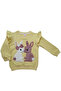 Girl's Cotton Yellow Rabbit Printed Sweatshirt