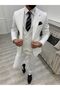 Men's Suit Swallow Collar Italian Cut Slim Fit Jacket Vest Pants - 3