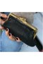 Genuine Lambskin Clip Mother-Woman's Wallet Black Color - 3