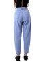 Pleated and High-waisted Pocketed Unlined Full-length Balloon Jean Women's Jeans Ice Blue Four Seasons - 2