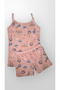Elmas Kids Cotton Princess Castle Cloud Patterned Girls' Printed Athlete Boxer Set - 2