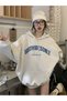 Women's Gray Goodvibe Printed Hooded Hoodie Sweatshirt