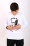 Long Sleeve Cotton Unisex Children's T-Shirt with Ataturk Print and Turkish Flag - 2