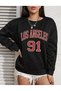 SEBESTA FASHİON LOS ANGELES 91 PRINTED 2THREAD BARDEN Unisex crew neck Oversize Sweatshirt - 2