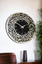 46 cm Real Mirror Plexi Figure Decorative Wall Clock with Verse
