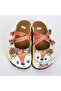 5410 Fox Patterned Cross Sabo Slippers - 4
