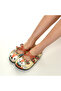 5410 Fox Patterned Cross Sabo Slippers