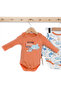 Baby 100% Cotton Little Dino Printed Long Sleeve 3-18 Months Set of 2 Bodysuits - 2