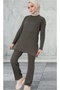 MESBUTIK SEASONAL WOMEN'S TROUBLE KHAKI COMFORTABLE CUT COTTON TOP WOMEN - 2
