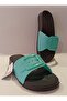 Turquoise Anatomical Sole Soft Plastic Extra Light Women's Pool Sea Beach Home And Street Slippers Eva