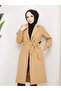KMKKOMBİN WOMEN'S BUTTONLESS BELTED SLEEVE CUFFED CACHET COAT - 6
