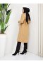 KMKKOMBİN WOMEN'S BUTTONLESS BELTED SLEEVE CUFFED CACHET COAT - 7