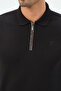 Zippered Long Sleeve Regular Fit Men's Polo Neck T-shirt - 5