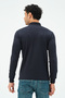 Zippered Long Sleeve Regular Fit Men's Polo Neck T-shirt - 4