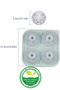 Silicone Soccer Ball Large Size 4 Compartment Ice Mold with Lid, Green - 6