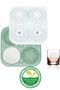 Silicone Soccer Ball Large Size 4 Compartment Ice Mold with Lid, Green - 3