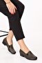 Genuine Leather Short Heeled Rubber Detailed Shoes Msa.65 - 6