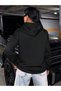 SEBESTA FASHİON NEW SEASON Unisex 2 THREAD RADIAN KALINN PRINTED HOODED Sweatshirt - 3