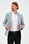 Men's Blazer Jacket - Light Blue, Slim Fit, Lined, Stylish Jacket - 5