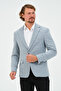 Men's Blazer Jacket - Light Blue, Slim Fit, Lined, Stylish Jacket