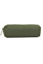 01106 Khaki Crinkle Fabric Unisex Single Compartment Water Resistant Finger Pen Holder Pencil Case