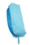 01106 Turquoise Crinkle Fabric Unisex Single Compartment Water Resistant Finger Pen Holder Pencil Case - 4