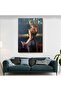 Woman with Blonde Hair Drinking Wine at the Bar Canvas Print Ar030292