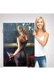 Woman with Blonde Hair Drinking Wine at the Bar Canvas Print Ar030292 - 2