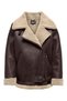 Women's Onlnewlis Faux Leather Coat 15300262 Brown - 7