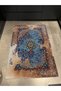 Blue Beige Themed Traditional Motif Abstract Patterned Modern Decorative Carpet 1666 - 2
