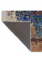 Blue Beige Themed Traditional Motif Abstract Patterned Modern Decorative Carpet 1666 - 4