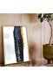 Gold Metal Framed Abstract Theme Modern Drawing Unbreakable Glass Painting - 2