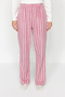 White Striped Fleece Winter Knitted Pajamas Set Thmaw24Pt00031 - 5