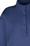 Navy Blue Thick Fleece Inside Embroidery and Button Detailed Stand Collar Oversize Knitted Sweatshirt TWOAW24SW00322 - 8