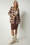 Women's Brown Tasseled Hooded Fleece Sweatshirt DD01260 - 2