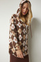 Women's Brown Tasseled Hooded Fleece Sweatshirt DD01260 - 5