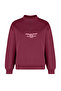 Bordo Kalın İçi Polarlı Fermuarlı Dik Yaka Oversize/Geniş Kalıp Örme Sweatshirt TWOAW24SW00127 - 7