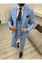 Men's Suit Swallow Collar Italian Cut Slim Fit Jacket Vest Pants - 6