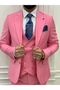 Men's Suit Swallow Collar Italian Cut Slim Fit Jacket Vest Pants - 6