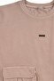 30244 Faded Effect Cargo Pocket T-shirt-beige 101A30244 - 2