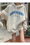 Women's Gray Goodvibe Printed Hooded Hoodie Sweatshirt - 4